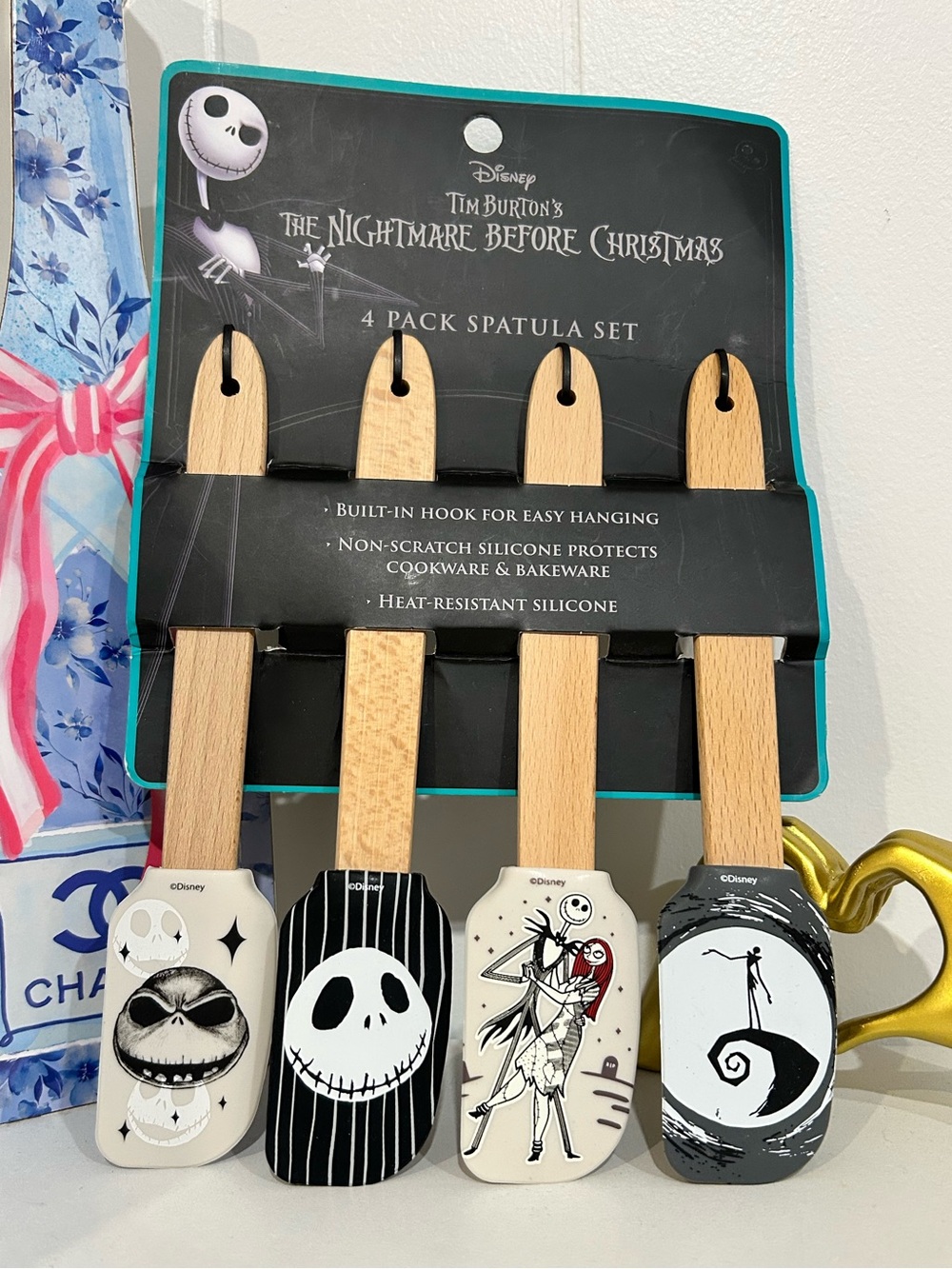 Disney The Nightmare Before Christmas 4-Pack Spatula Set - Black & White